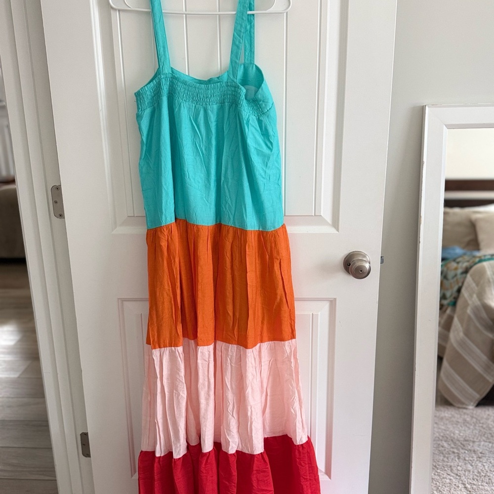 Aura Multicolor Strappy Maxi Dress - Picture 5 of 5